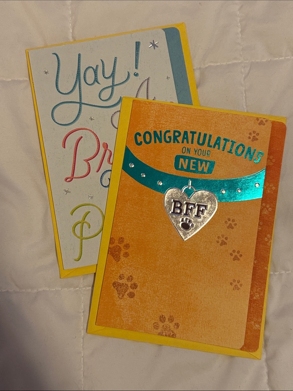 🌻 Bundle of 2 Hallmark Cards - New Home and New Pet